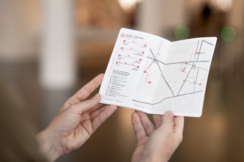 Articket map showing museum locations in Barcelona